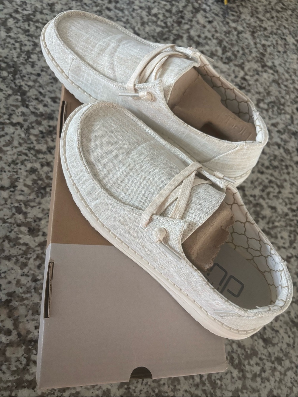 Hey Dude Women's Cream Venezia Casual Slip-On Shoes
